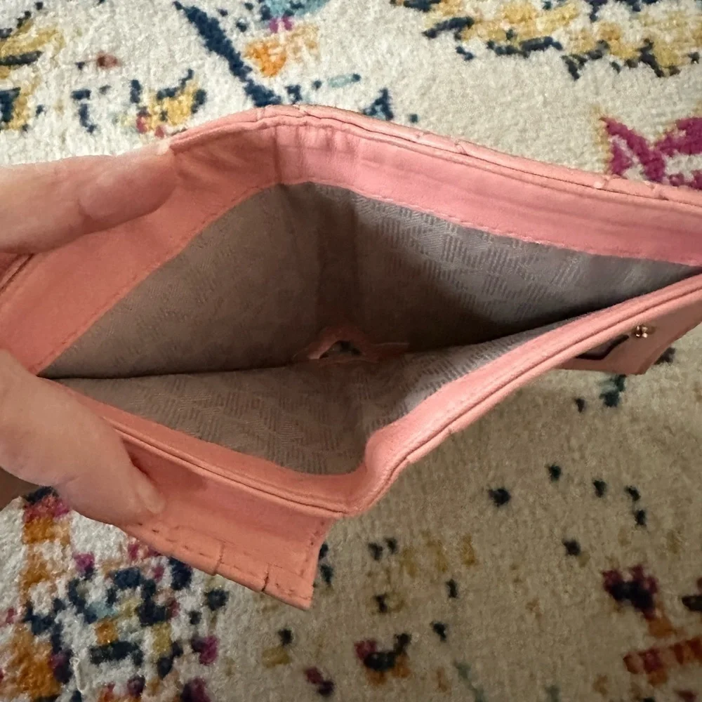 Michael Kors Pink Quilted Leather Bi-Fold Wallet